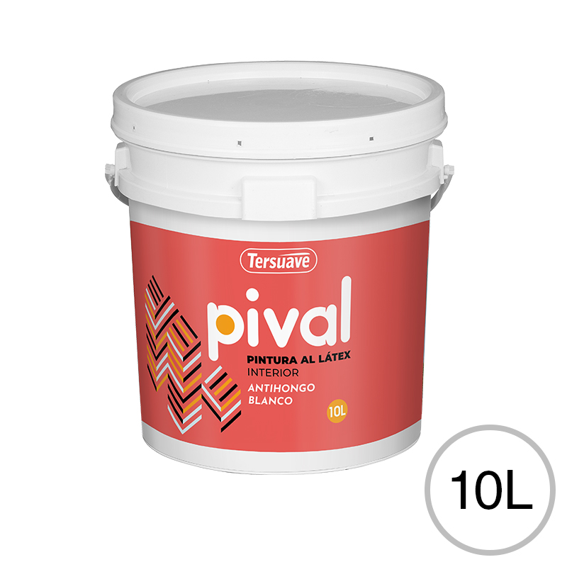 Pintura Latex Interior Pival Blanco Mate 10L