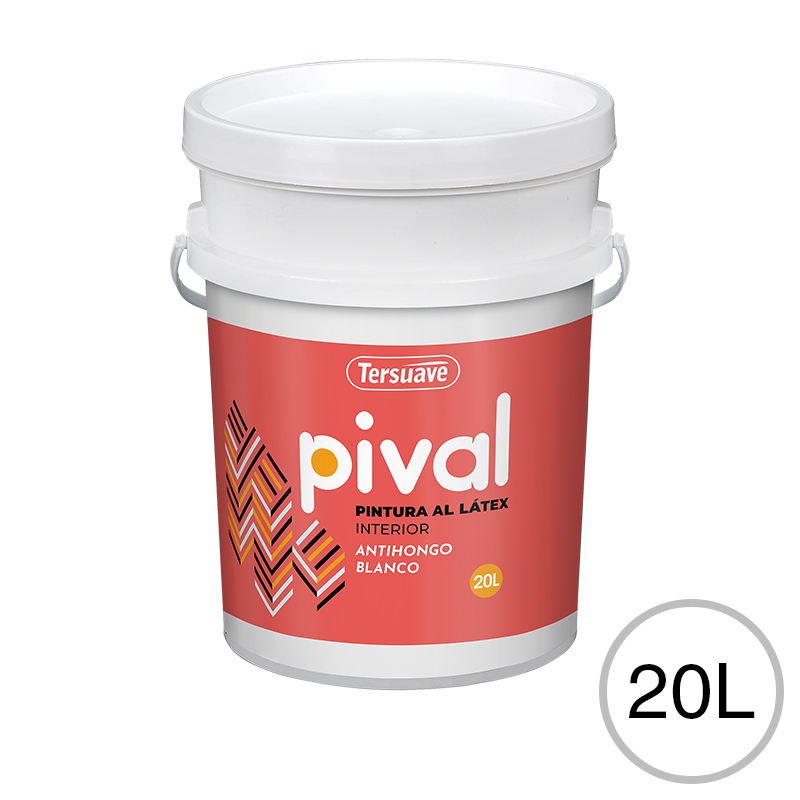 Pintura Latex Interior Pival Blanco Mate 20L