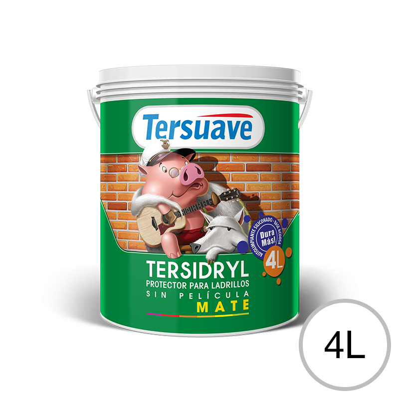 Impermeabilizante ladrillos y piedras Tersidryl al agua sin pelicula transparente mate balde x 4l