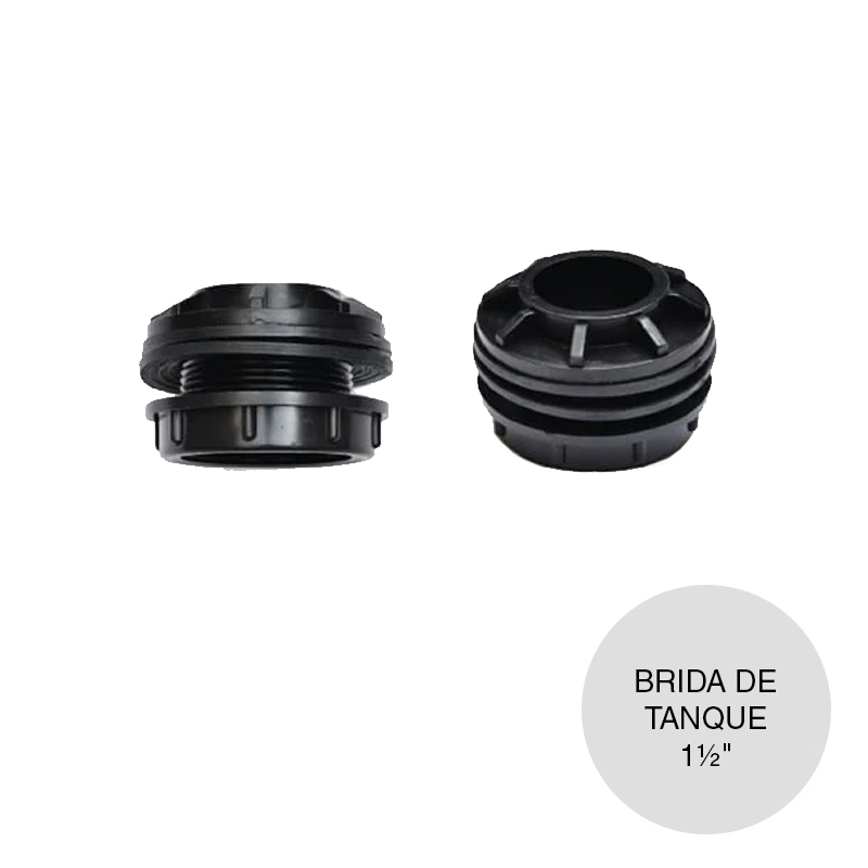 Brida tanque polietileno accesorio reforzado ajuste hermetico 1 1/2"