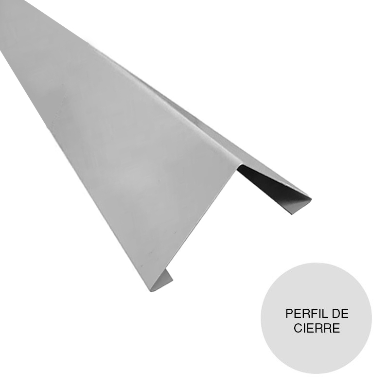 Perfil cierre galvanizado prepintado Siding 2500mm