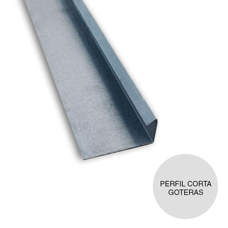 Perfil corta goteras galvanizado prepintado Siding 2500mm