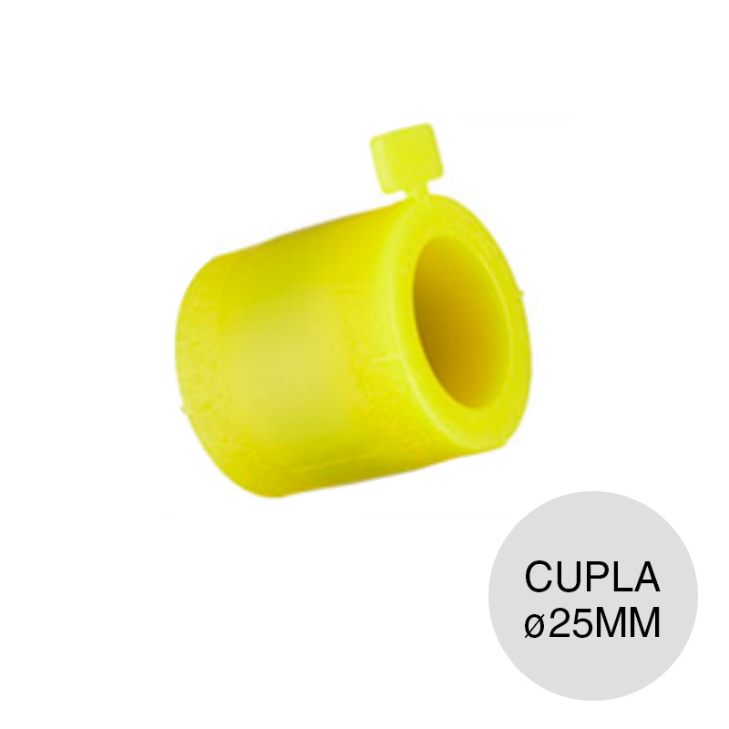Cupla normal acero polietileno gas union thermofusion ø 25mm