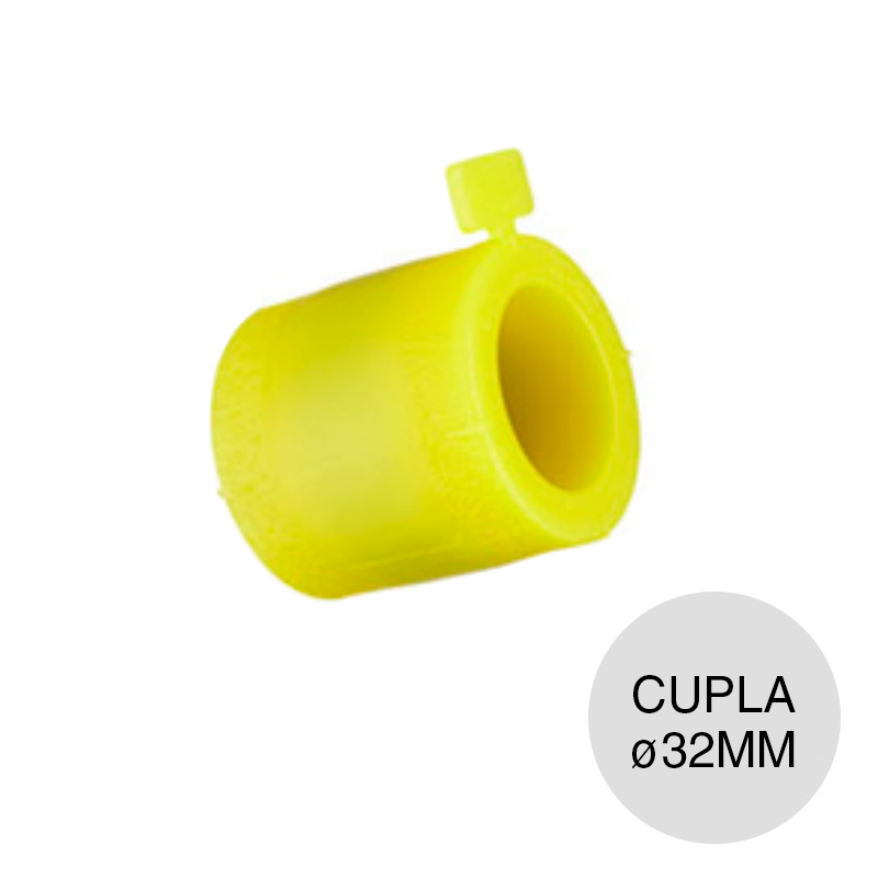 Cupla normal acero polietileno gas union thermofusion ø 32mm