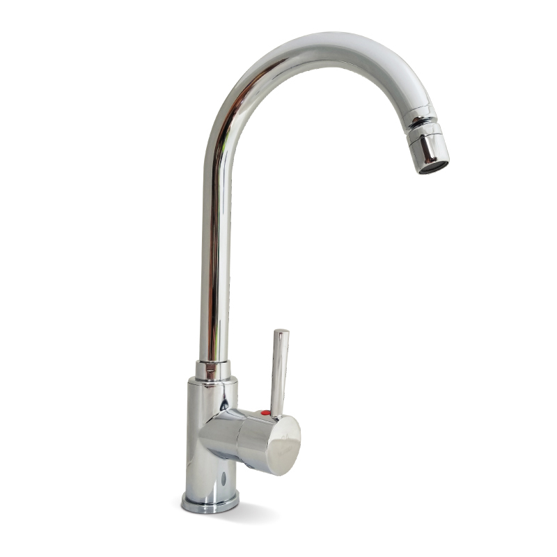 Griferia cocina metalica sobremesada monocomando Samara cromado brillante