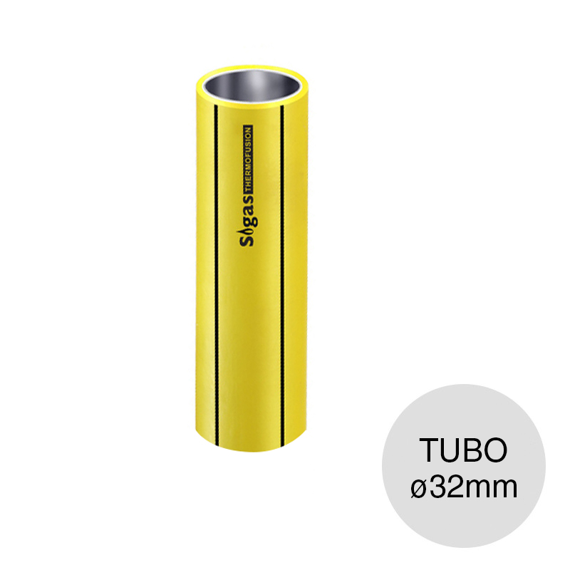 Tubo alma acero polietileno gas union thermofusion electrofusion ø 32mm x 4m