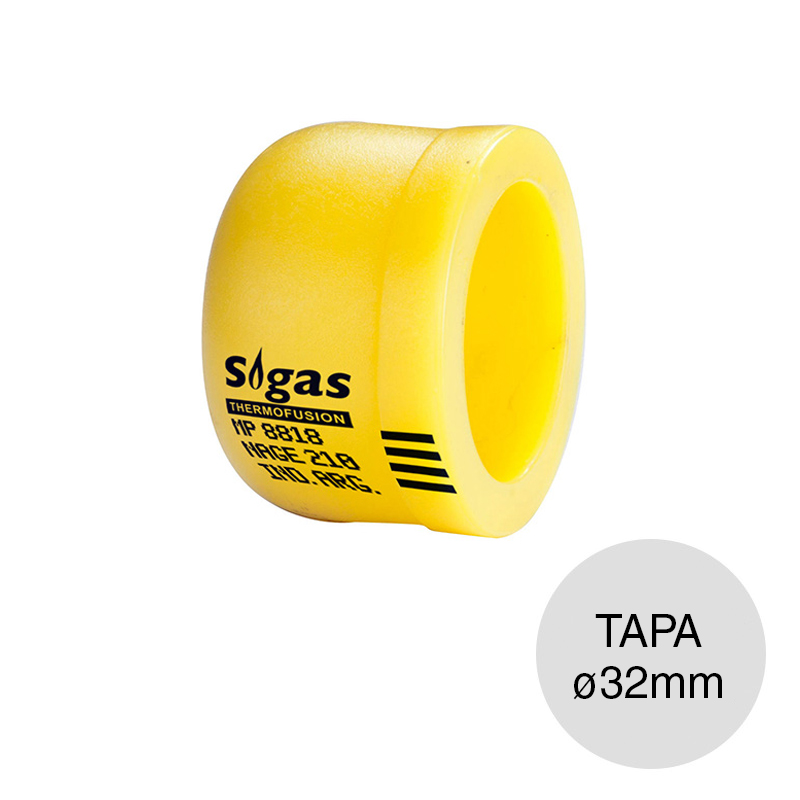 Tapa polietileno gas union thermofusion electrofusion ø 32mm