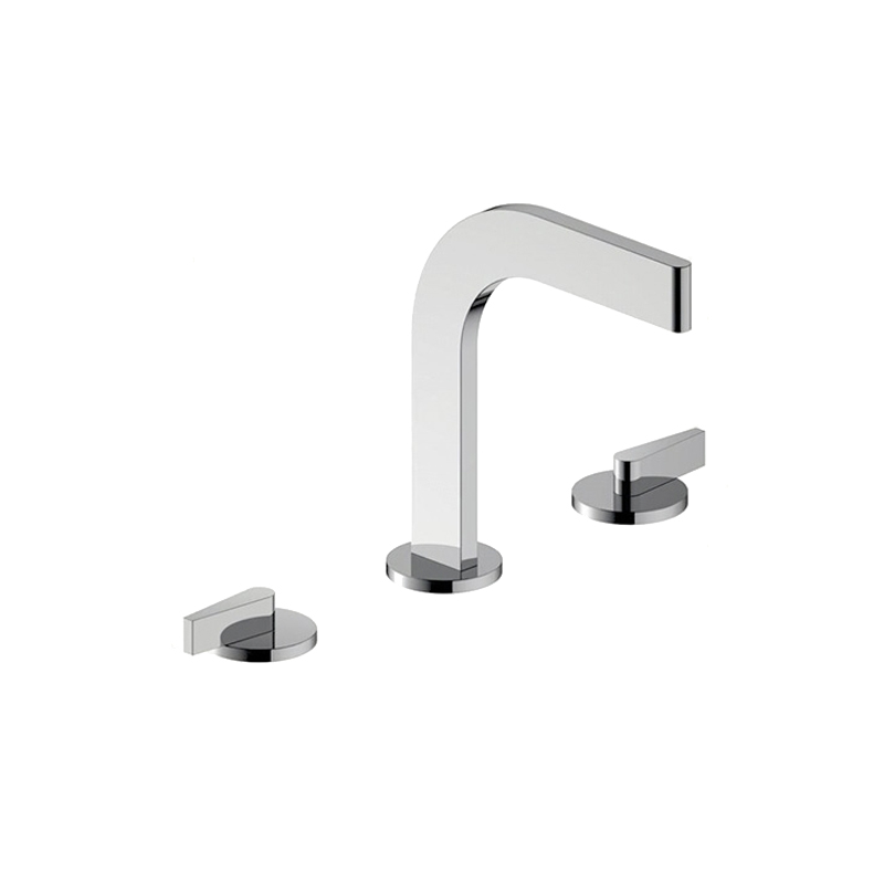 Griferia lavatorio mesada acero monocomando Paris cromado brillante