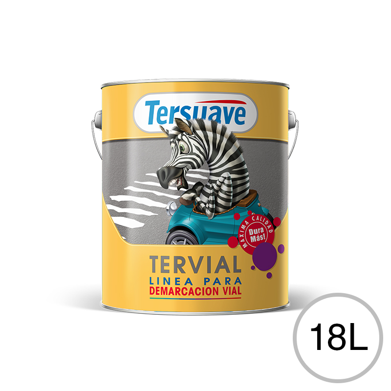 Pintura Acrilica para Demarcacion Vial Tervial Blanco Semimate 18L