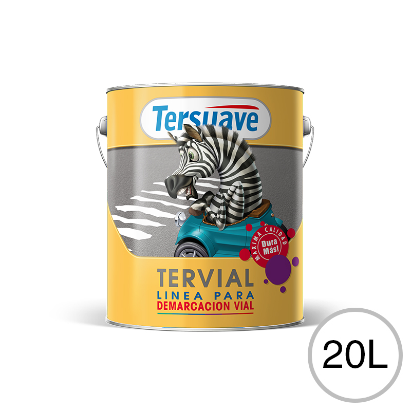 Pintura Acrilica para Demarcacion Vial Tervial blanco Semimate 20L