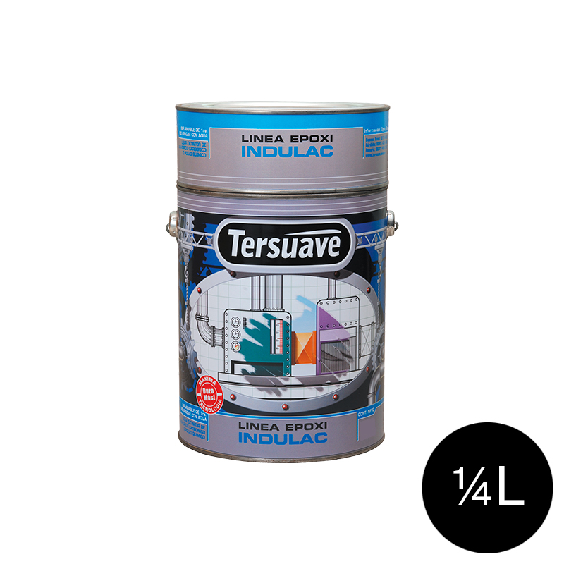Esmalte terminacion epoxi Indulac altas prestaciones negro brillante lata x 1/4l
