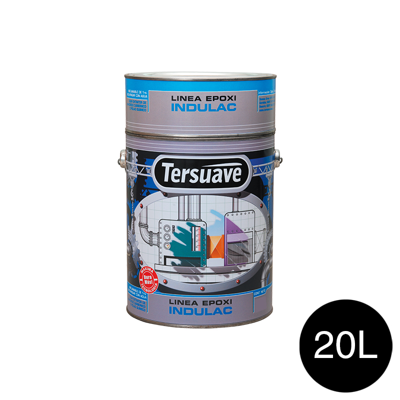 Esmalte terminacion epoxi Indulac altas prestaciones negro brillante balde x 20l
