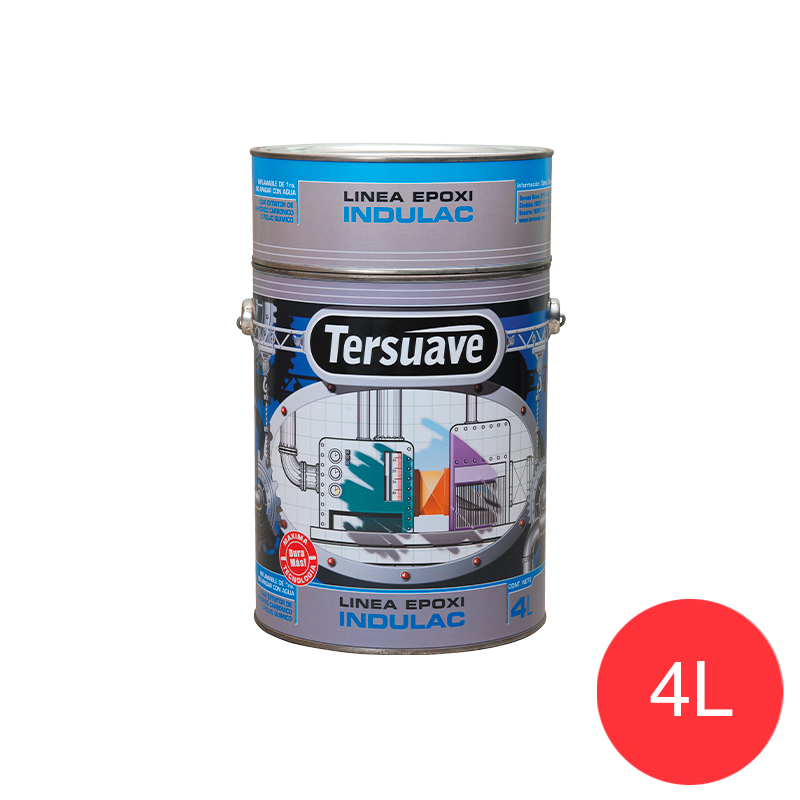 Esmalte terminacion epoxi Indulac altas prestaciones bermellon brillante lata x 4l