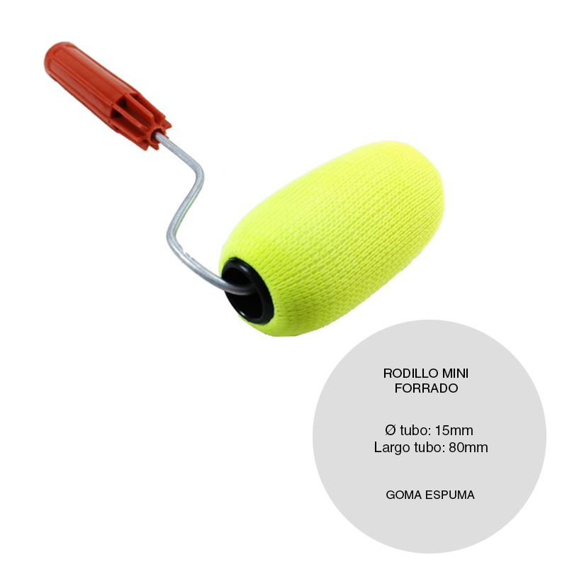 RODILLO 080MM POLIESTER FORRADO