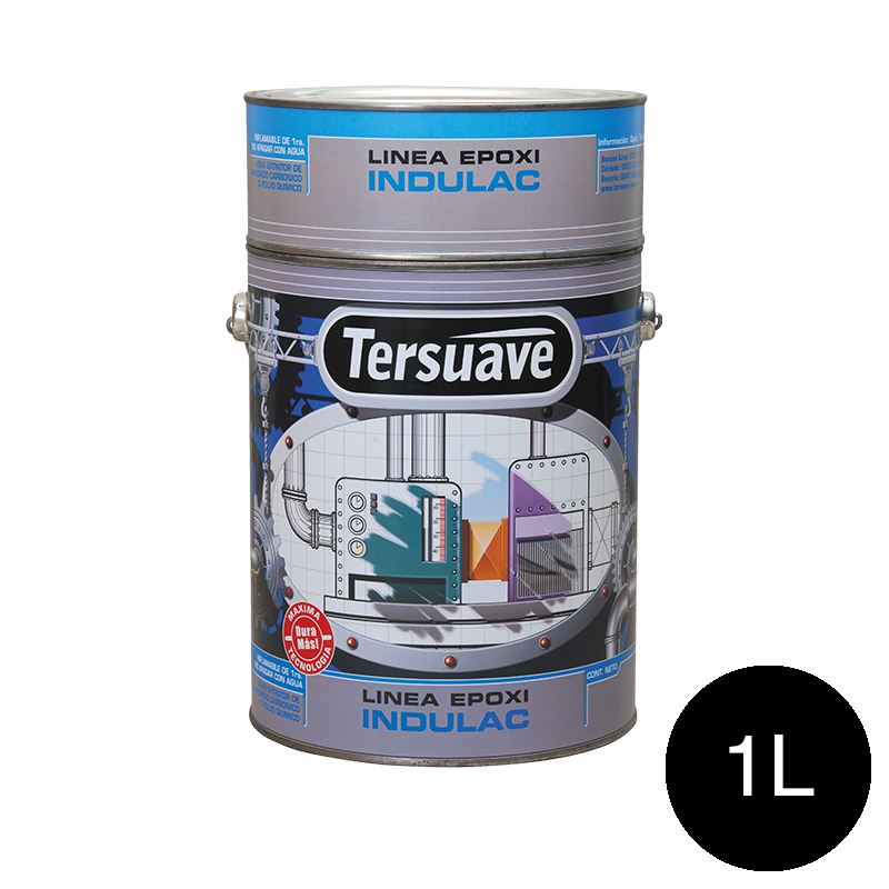 Esmalte epoxi impermeable bituminoso Indulac negro brillante lata x 1l