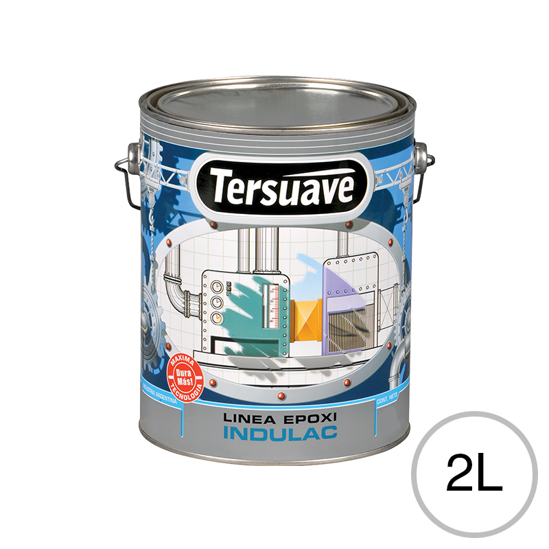 Recubrimiento autoimprimante epoxi Indulac Altos Solidos HB bituminoso blanco semi mate lata x 2l