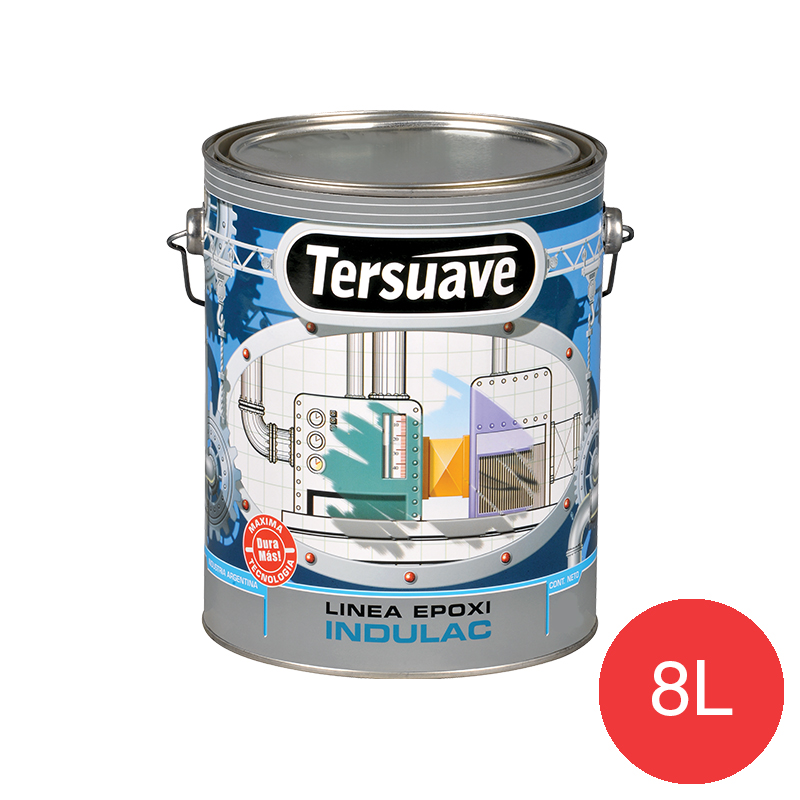 Recubrimiento autoimprimante epoxi Indulac Altos Solidos HB bituminoso rojo ceramico semi mate balde x 8l