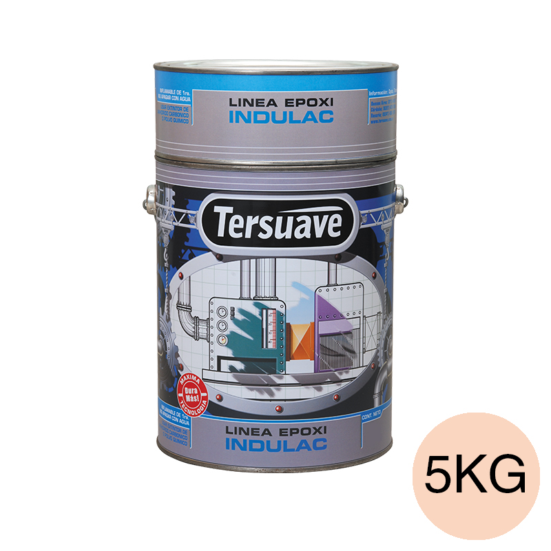 Recubrimiento interno tanques/piletas epoxi Indulac sin solventes 100% solidos bi componente marfil brillante balde x 5kg