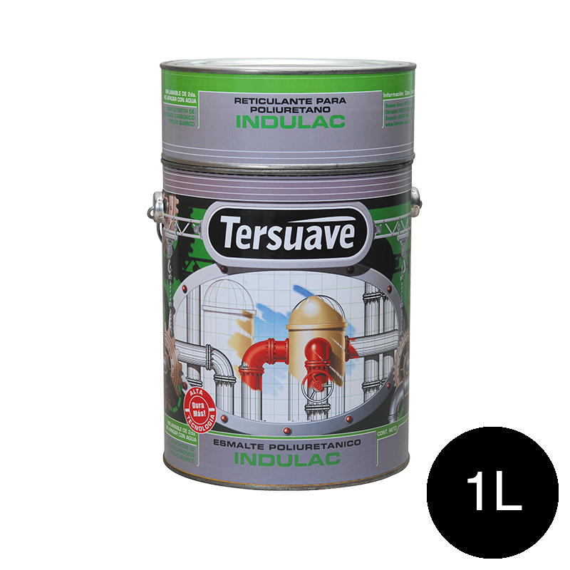 Esmalte poliuretanico Indulac negro brillante lata x 1l