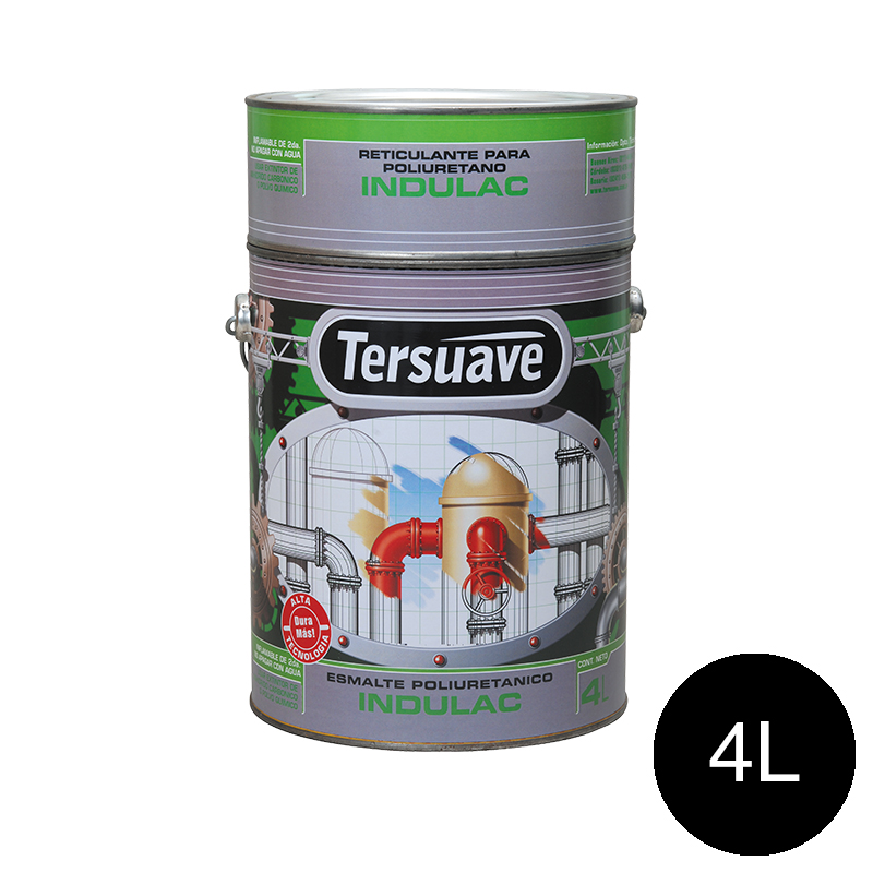 Esmalte poliuretanico Indulac negro brillante lata x 4l