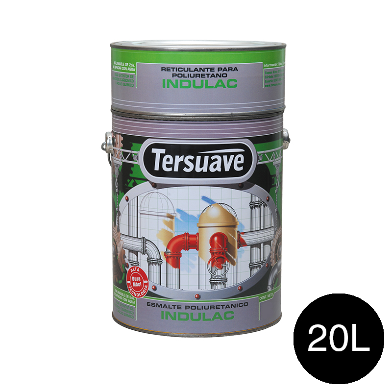 Esmalte poliuretanico Indulac negro brillante balde x 20l