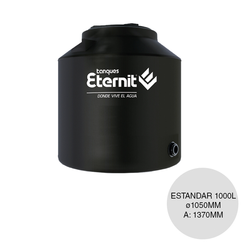 Tanque estandar uso domiciliario solucion economica bicapa 1000L ø 1.05m x 1.37m