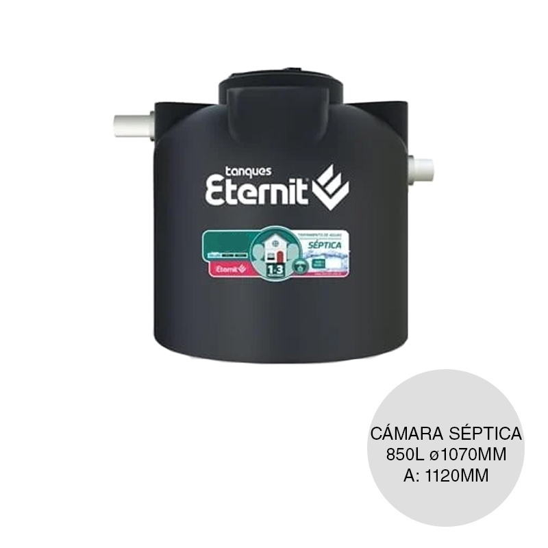 Camara septica 850L uso tratamiento liquidos cloacales ø 1.07m x 1.12m
