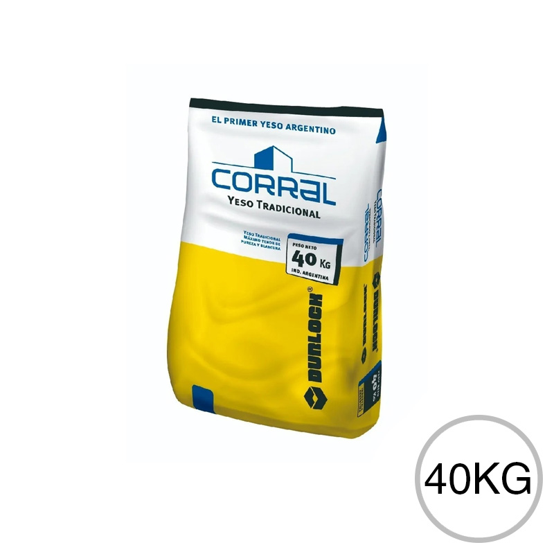 Revoque yeso tradicional enlucidos Corral bolsa x 40kg
