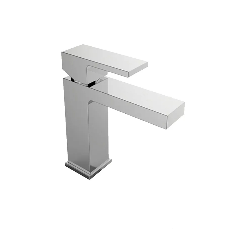 Griferia baja lavatorio acero monocomando Barcelona cromado brillante