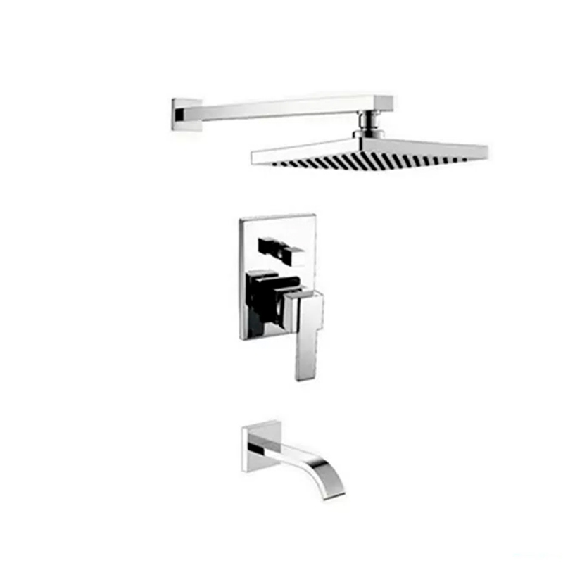 Griferia ducha embutir acero monocomando Barcelona cromado brillante