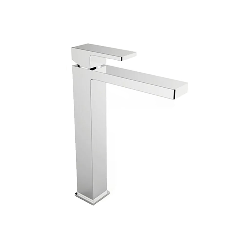 Griferia alta lavatorio acero monocomando Barcelona cromado brillante