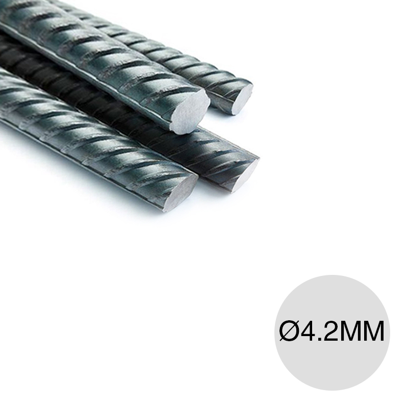 Barra hierro construccion aletado ø 4.2mm x 12m