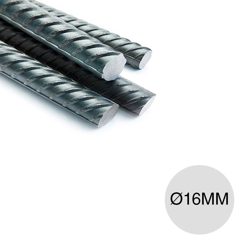 Barra hierro construccion aletado ø 16mm x 12m