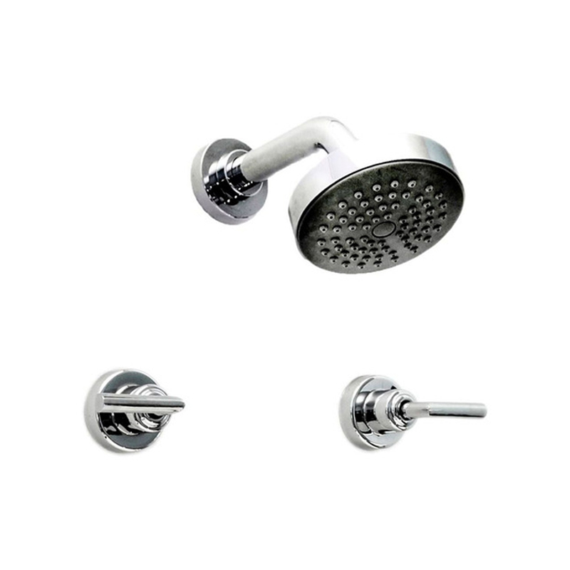 Griferia ducha metalica Aukan Lever cromado brillante