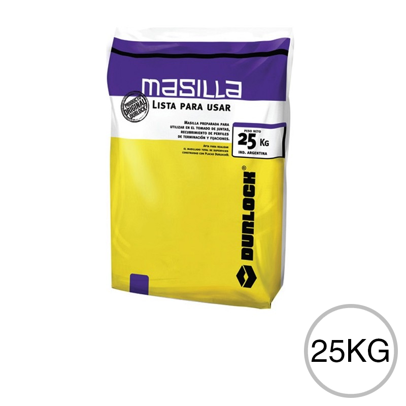 Masilla tomado juntas construccion seco y terminacion interior lista para usar multiuso bolsa x 25kg