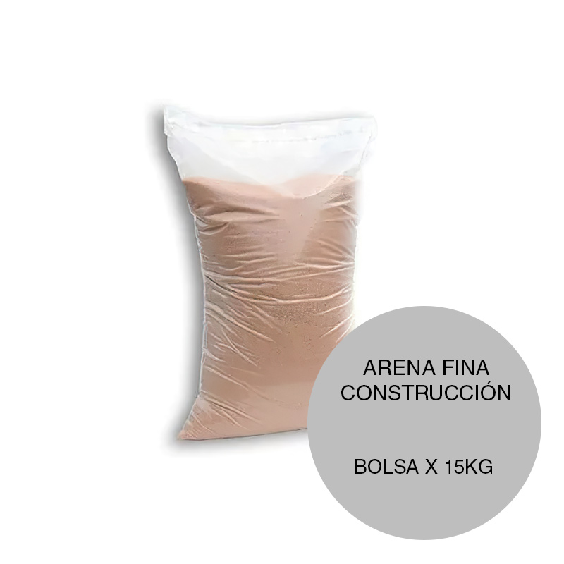 Arena fina construccion revoques hormigones bolsa x 15kg