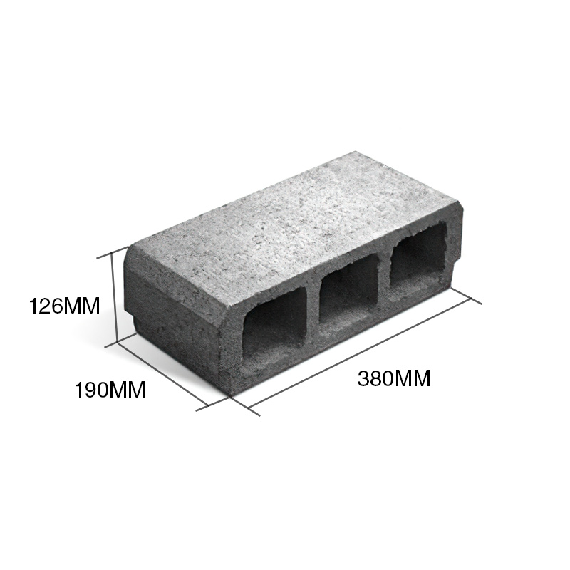 Bloque L12 hormigon losa viguetas 126mm x 190mm x 380mm