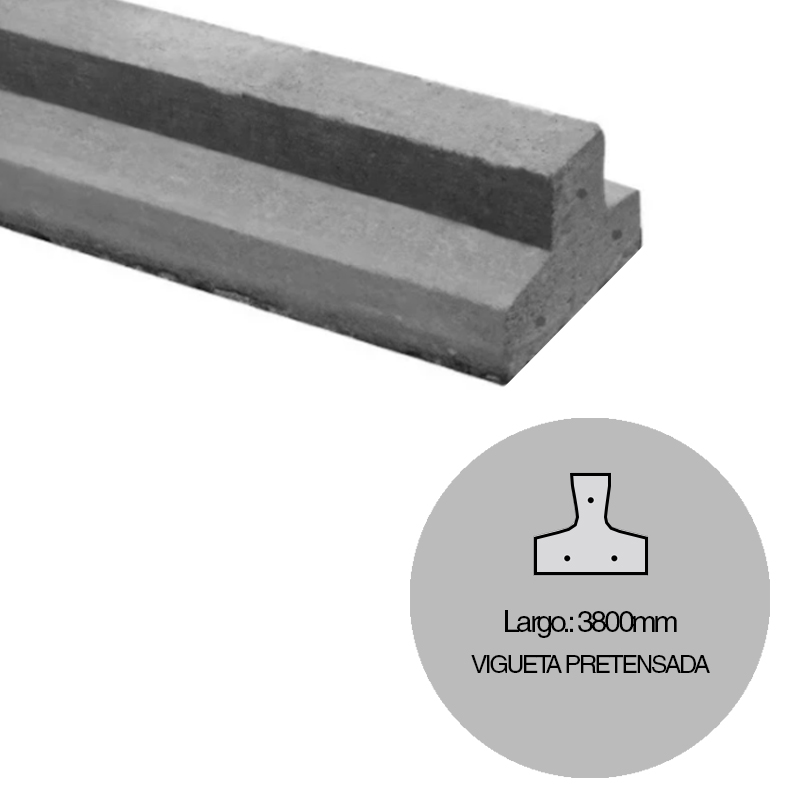 Vigueta pretensada losa hormigon x 3800mm