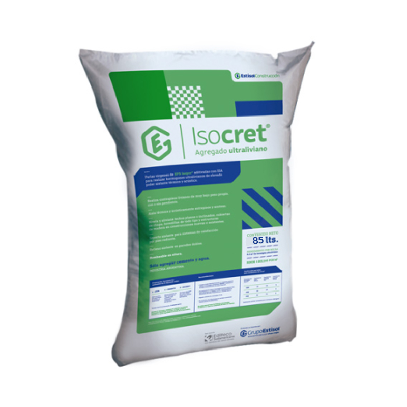 Perlas EPS aditivadas hormigon alivianado Isocret bolsa x 85l