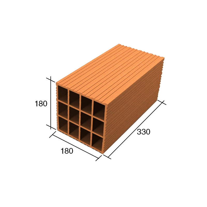 Ladrillo tabique 18 ceramico hueco no portante 12 tubos 180mm x 180mm x 330mm