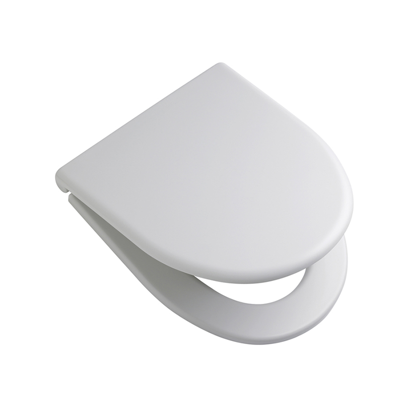 Tapa asiento inodoro resina sintetica Marina herraje cromado cierre suave blanco brillante 50mm x 370mm x 455mm