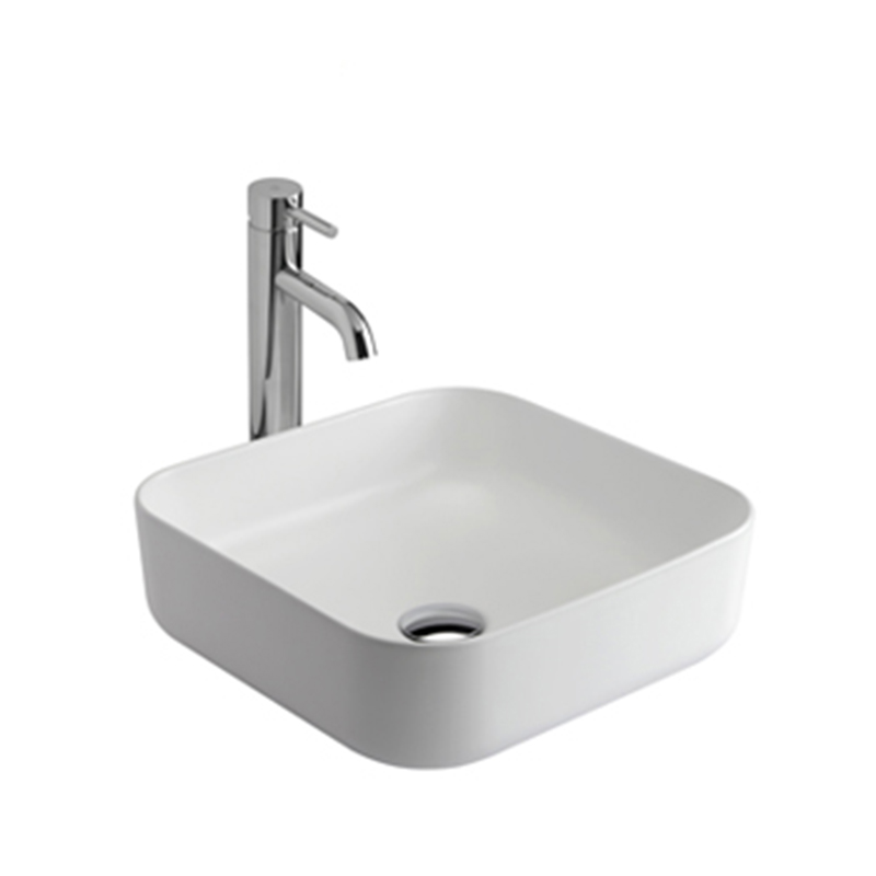 Bacha porcelana Tori de apoyo cuadrada blanco brillante 140mm x 400mm x 400mm