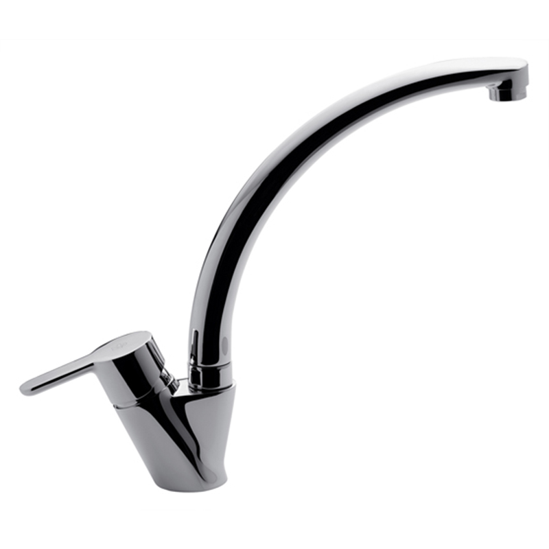 Griferia cocina acero Puelo mesada monocomando cromado brillante