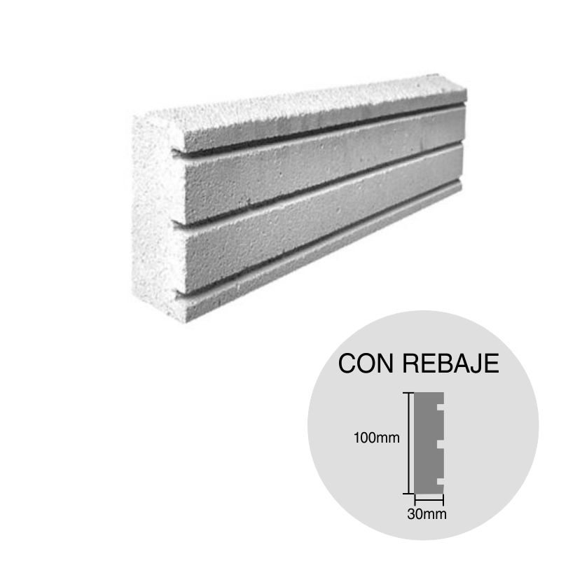 Moldura decorativa HCCA Liston Rebaje 30mm x 100mm x 500mm