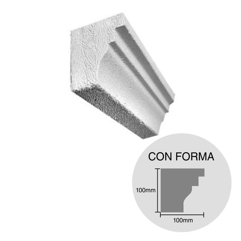 Moldura decorativa HCCA Forma 100mm x 100mm x 500mm