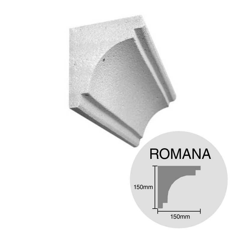 Moldura decorativa HCCA Cornisa Romana 150mm x 150mm x 500mm