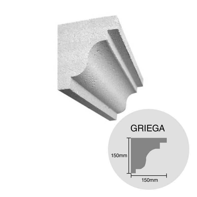 Moldura decorativa HCCA Cornisa Griega 150mm x 150mm x 500mm