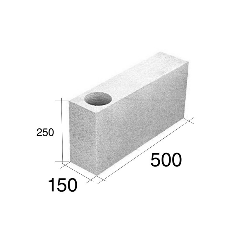Ladrillo O15 tensor esquina HCCA 150mm x 250mm x 500mm