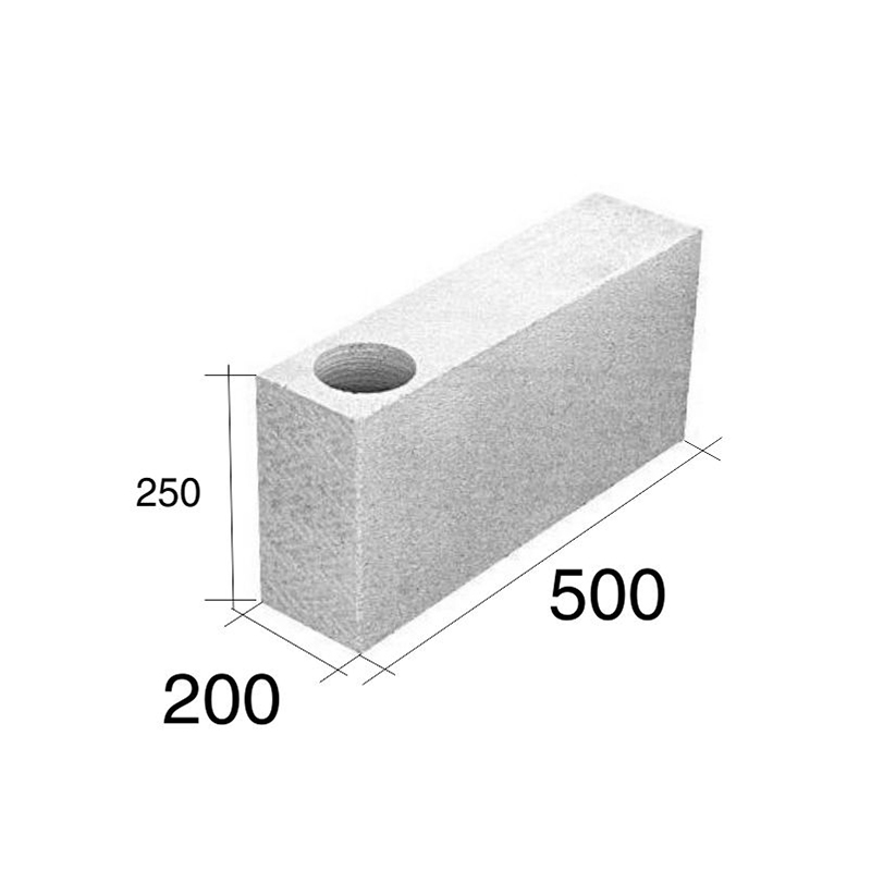 Ladrillo O20 tensor esquina HCCA 200mm x 250mm x 500mm