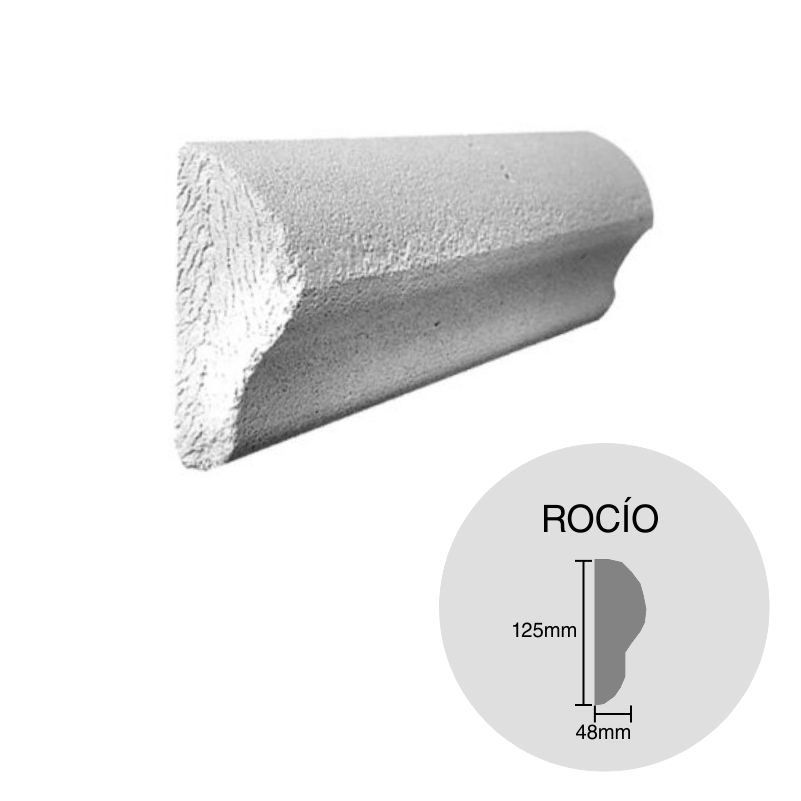 Moldura decorativa HCCA Liston Rocio 48mm x 125mm x 500mm